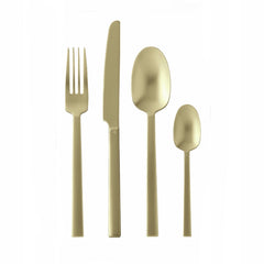 SAMBONET | Neutra Antique PVD Champagne 6 Person Cutlery Set 24 pcs