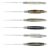 FORGE DE LAGUIOLE | Table Knife, Set of 6 With Different Handle, Shiny Finish