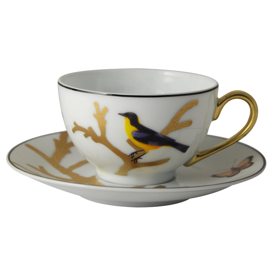 BERNARDAUD | Aux Oiseaux Set of 2 Tea Cup and Saucer