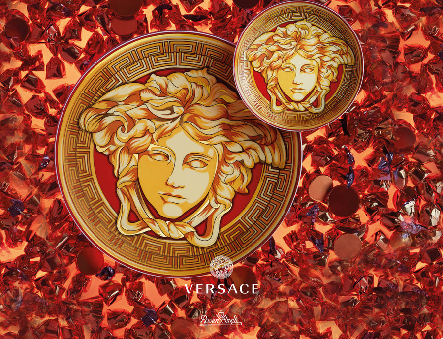 VERSACE | Medusa Amplified Golden Coin Square Bowl 28 cm - Limited Edition