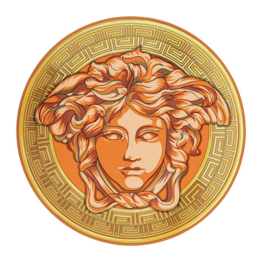 VERSACE | Medusa Amplified Orange Coin Service Plate 33cm