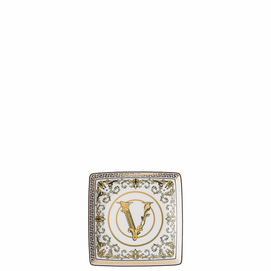 VERSACE | Virtus Gala White Square Plate 12cm