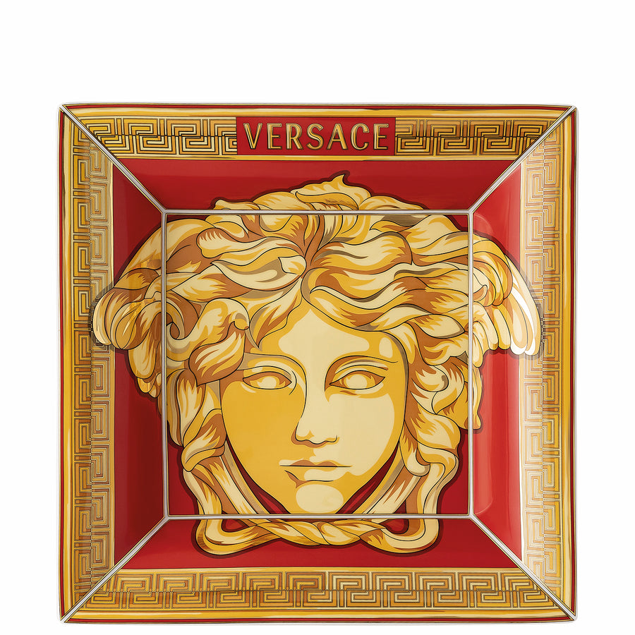 VERSACE | Medusa Amplified Golden Coin Square Bowl 28 cm - Limited Edition