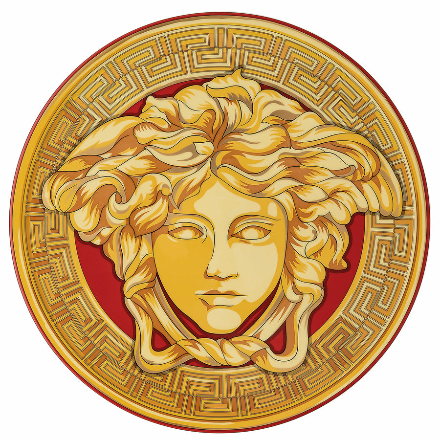 VERSACE | Medusa Amplified Golden Coin Tart Platter 33cm - Limited Edition