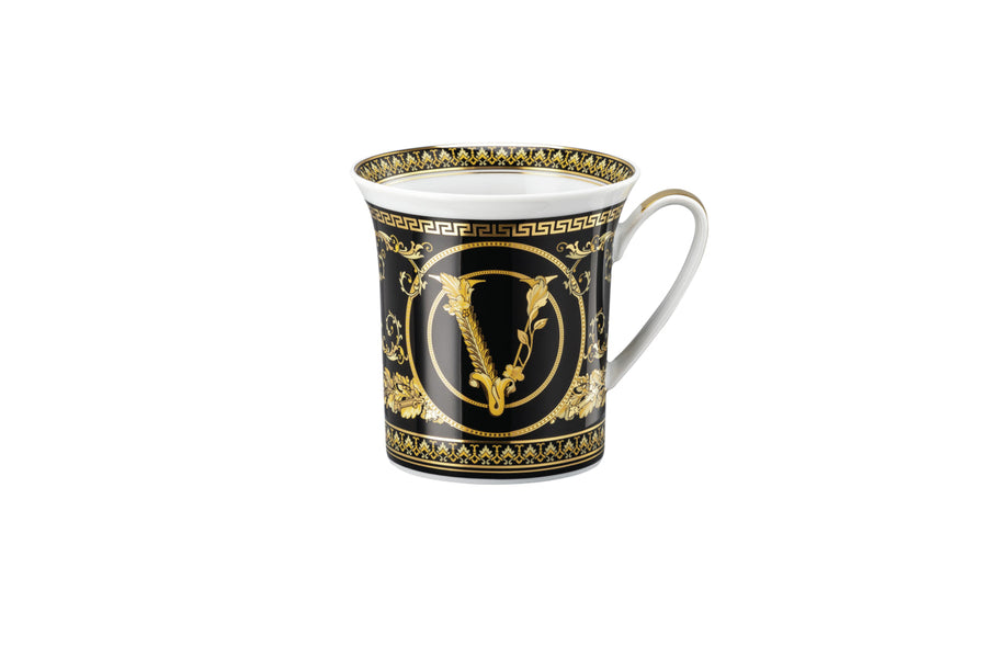 VERSACE | 三十周年紀念版有蓋馬克杯 - 維爾圖斯盛宴（黑色）