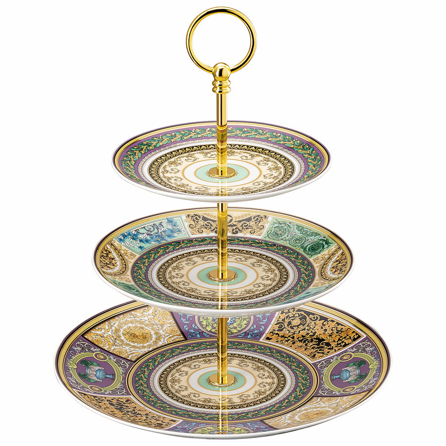 VERSACE | Barocco Mosaic 3-Tier Cake Stand