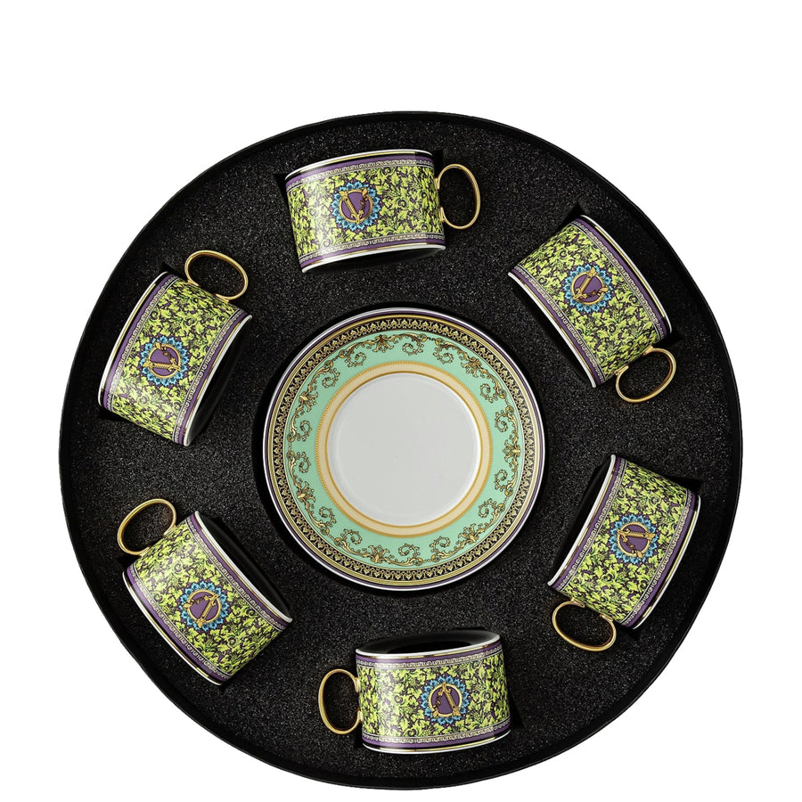 VERSACE | Barocco Mosaic Set of 6 Tea Cup & Saucer