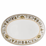 VERSACE | Virtus Gala Plate Black Oval Platter 33cm