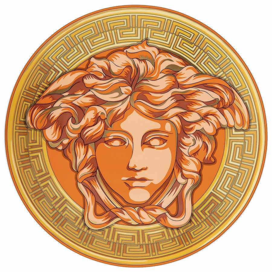 VERSACE | Medusa Amplified Orange Coin Service Plate 33cm