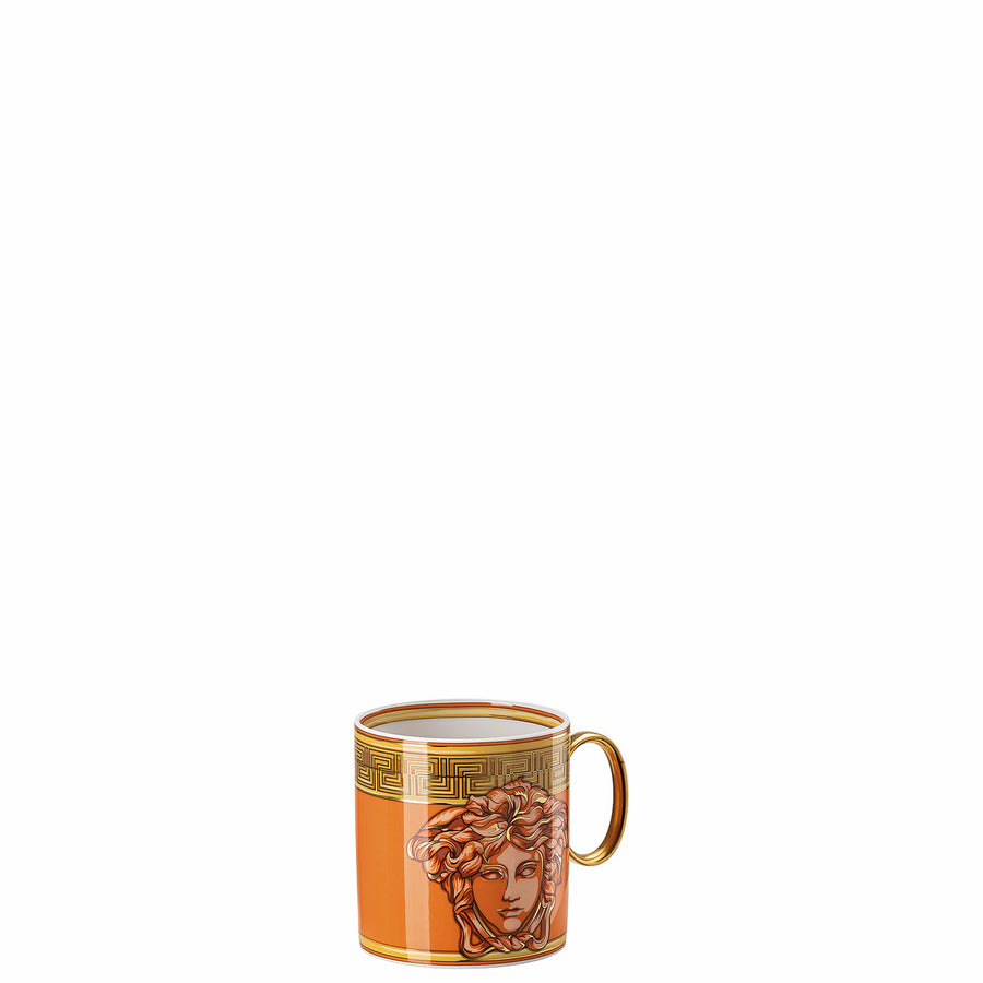 VERSACE | Medusa Amplified Orange Coin Coffee Cup & Saucer