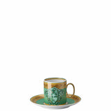 VERSACE | Medusa Amplified Green Coin Coffee Cup & Saucer