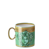 VERSACE | Medusa Amplified Green Coin Coffee Cup & Saucer