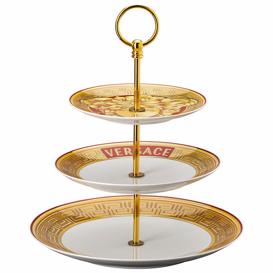 VERSACE | Medusa Amplified Golden Coin 3-Tier Cake Stand - Limited Edition