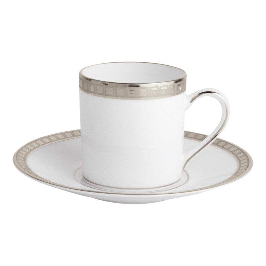 BERNARDAUD | Athena Platine Espresso Cup and Saucer