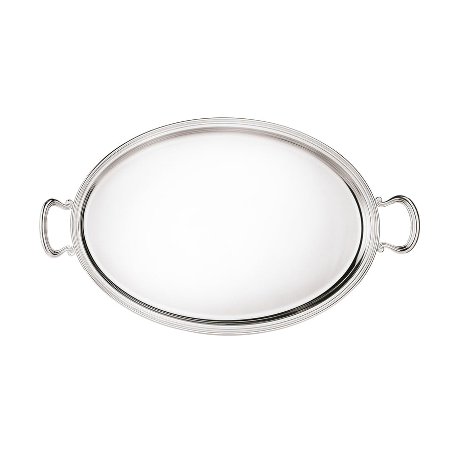 GREGGIO | Silver-Plated Oval Tray 42x32cm