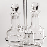 GREGGIO | Silver-Plated Oil and Vinegar Cruet Set with Stand