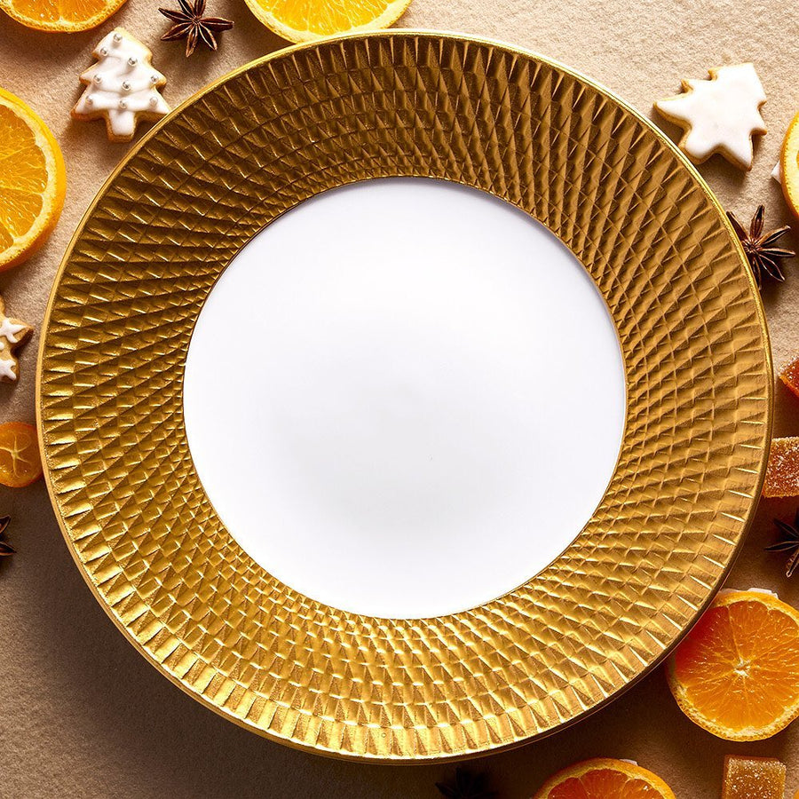 BERNARDAUD | Twist Gold 22cm Soup Plate