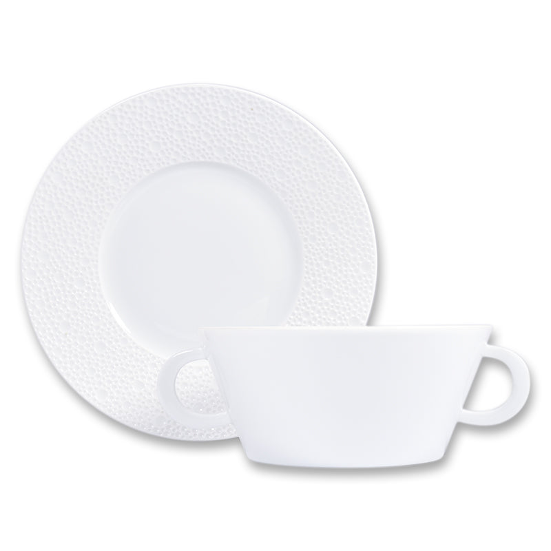 BERNARDAUD | Ecume White Cream Cup and Saucer
