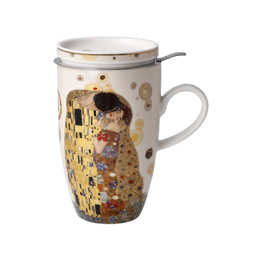 GOEBEL | The Kiss - Teacup with Lid and Strainer 14cm Artis Orbis Gustav Klimt