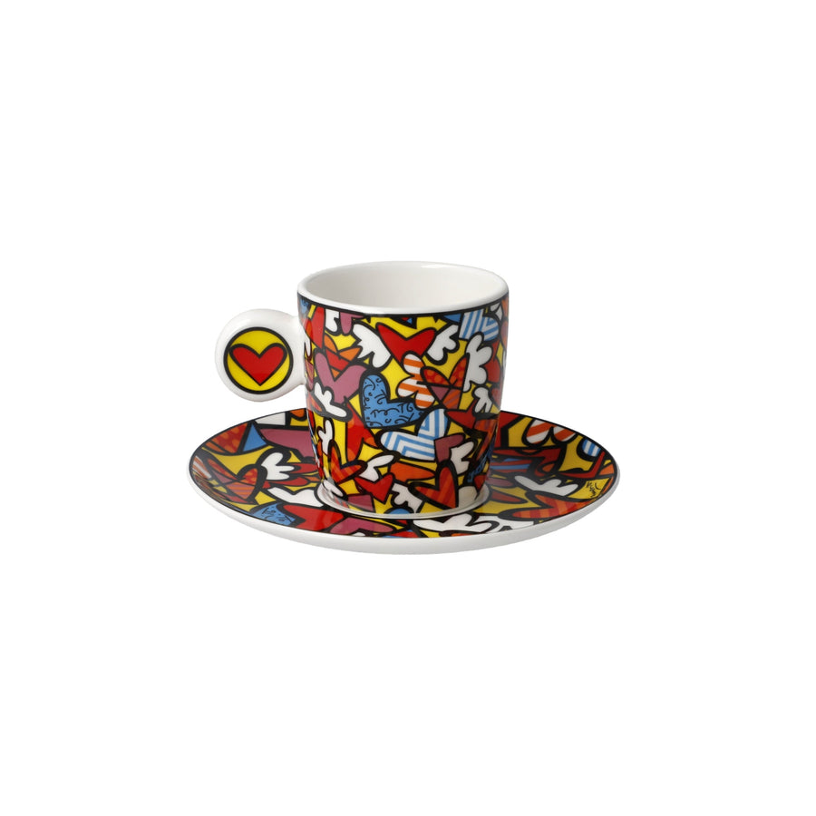 GOEBEL | All We Need is Love - Demitasse with Saucer Pop Art Romero Britto