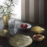 GREGGIO | Sole and Luna Silver Leaf Bowl 11x19.5cm