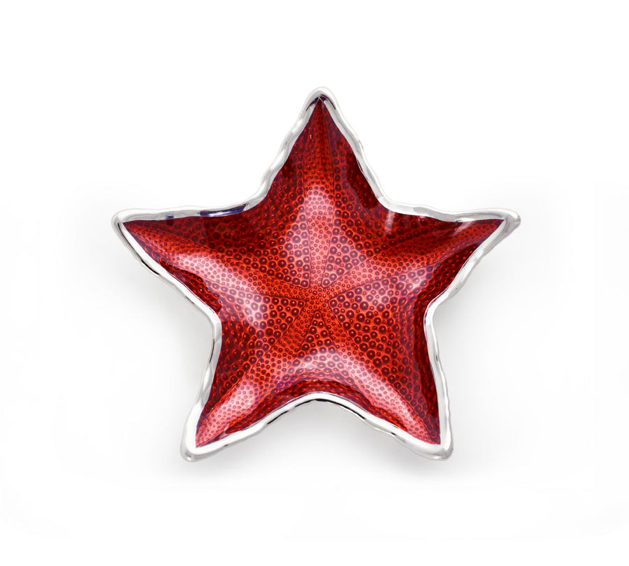 GREGGIO | Capri Red Starfish Plate 18x3cm