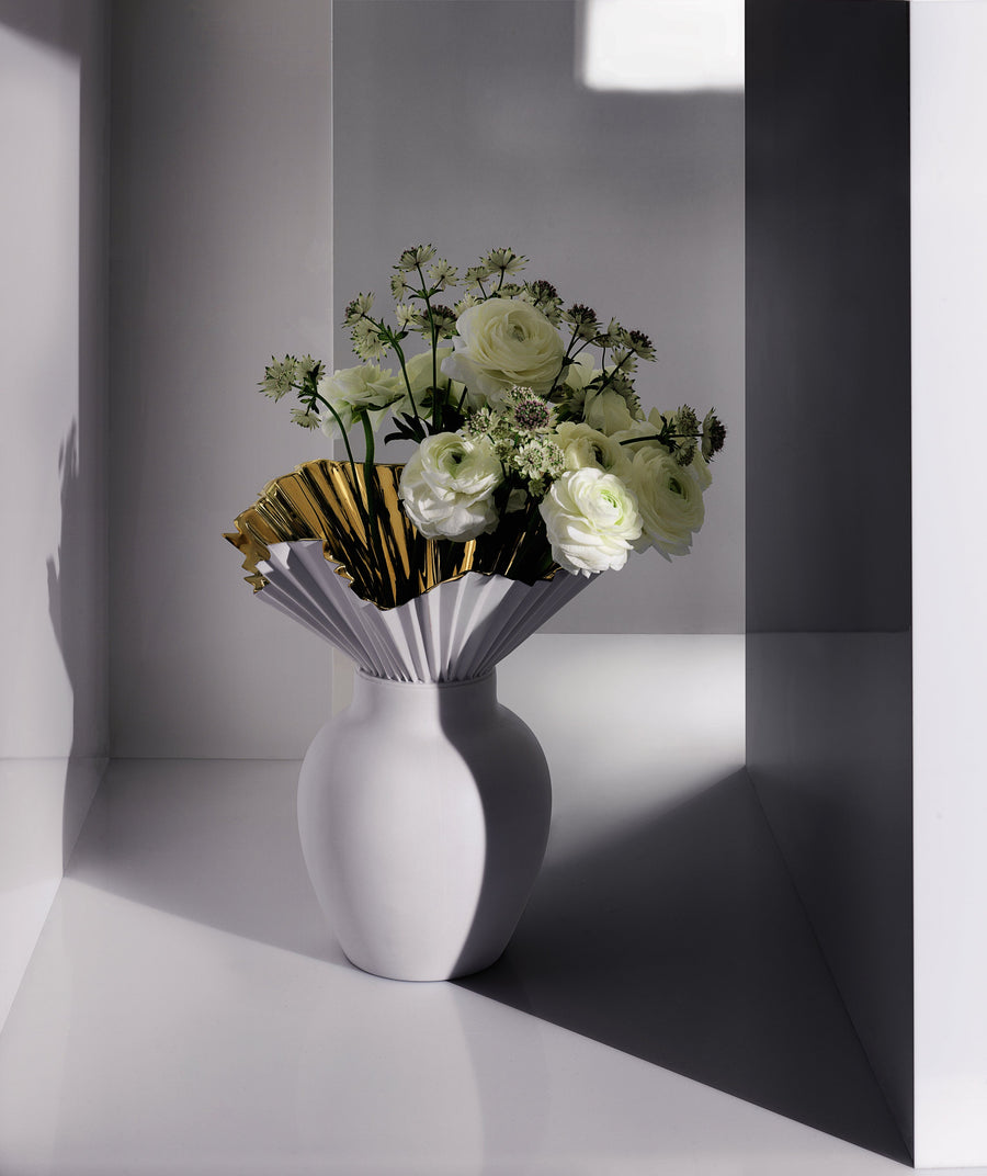 ROSENTHAL | Falda Gold Titanized Porcelain Vase 27cm