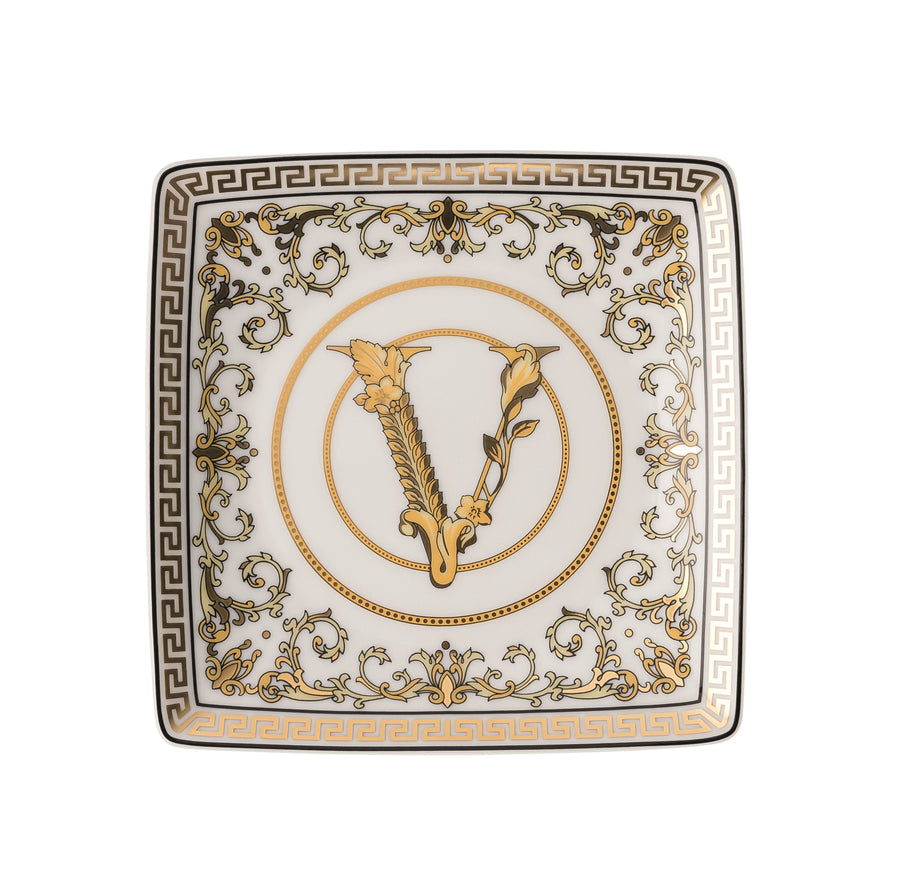 VERSACE | Virtus Gala White Square Plate 12cm