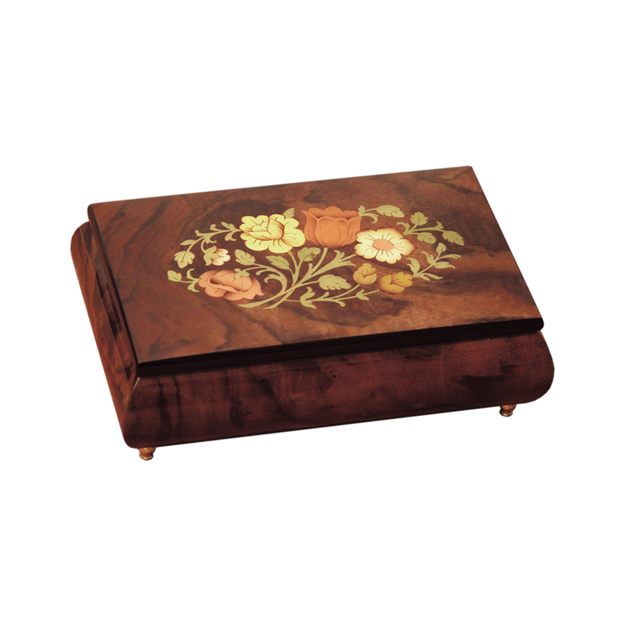 ERCOLANO | Flowers - 鑲飾音樂及首飾盒 21x13.5x7cm