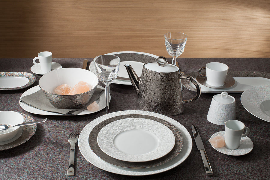 BERNARDAUD | Ecume Platine Sugar Bowl