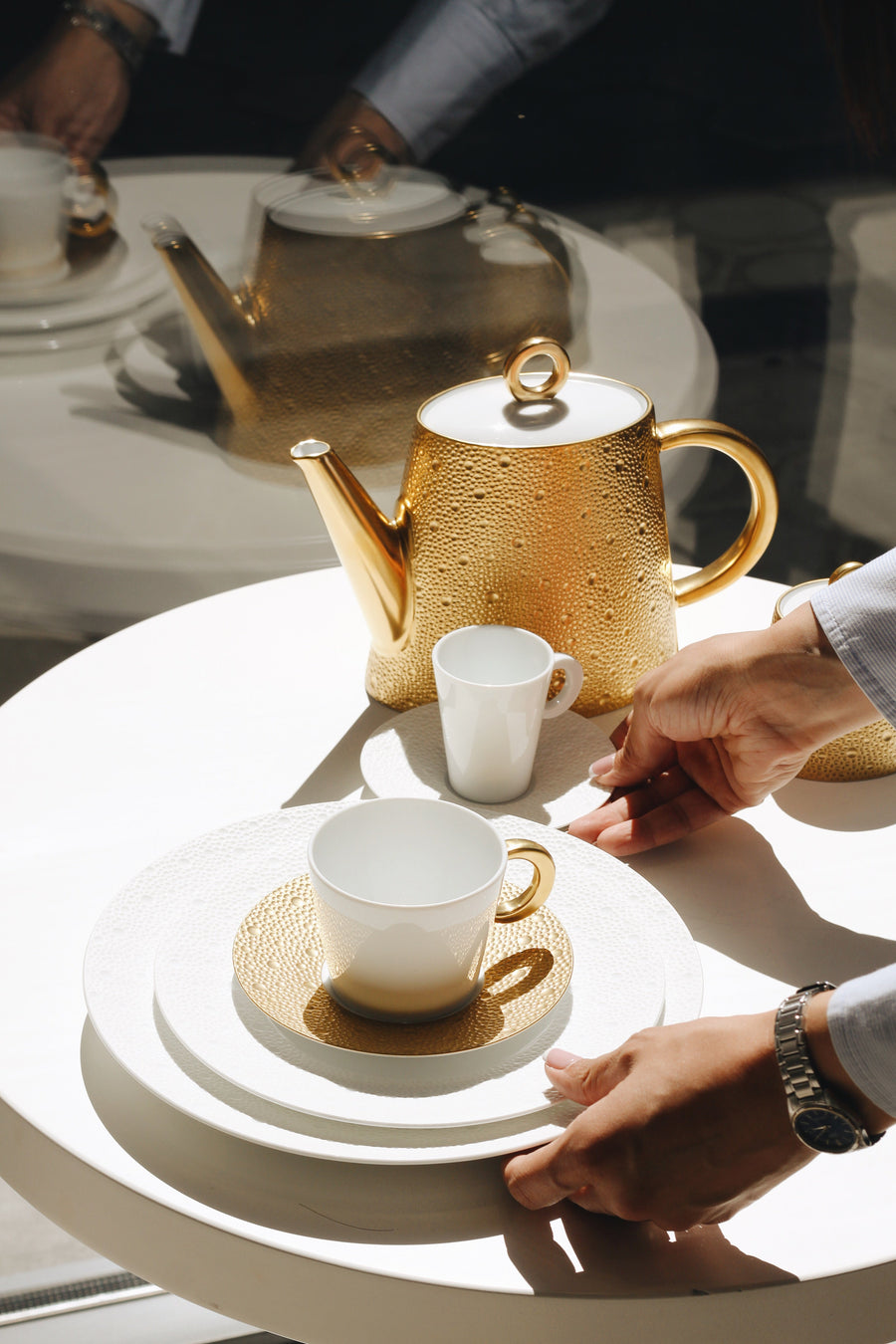 BERNARDAUD | Ecume Gold Tea Cup and Saucer