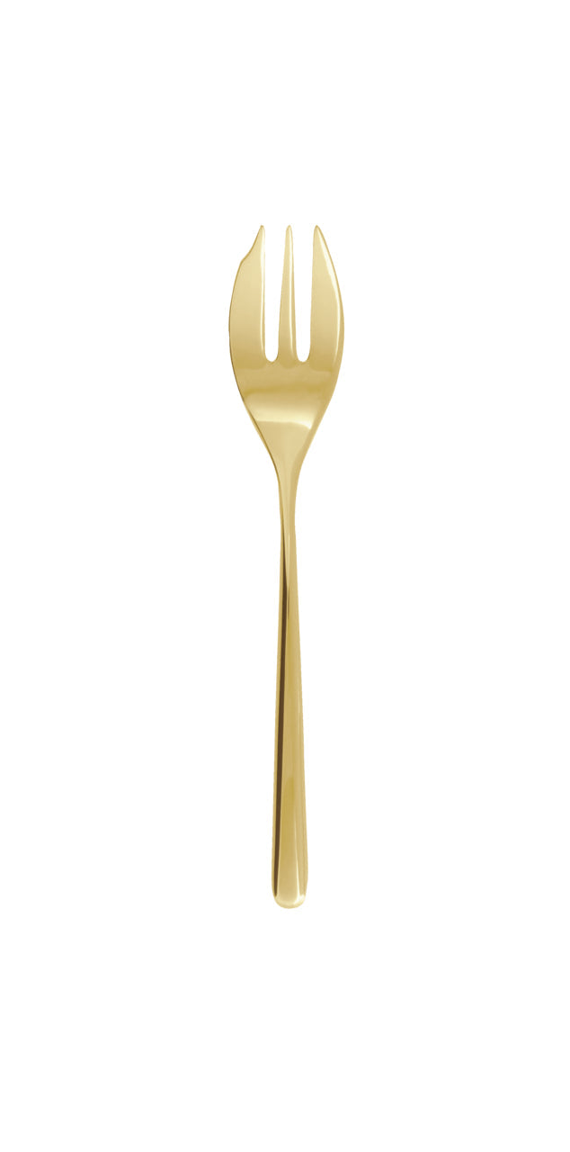 SAMBONET | Linear Stainless Steel PVD Gold Cake Fork