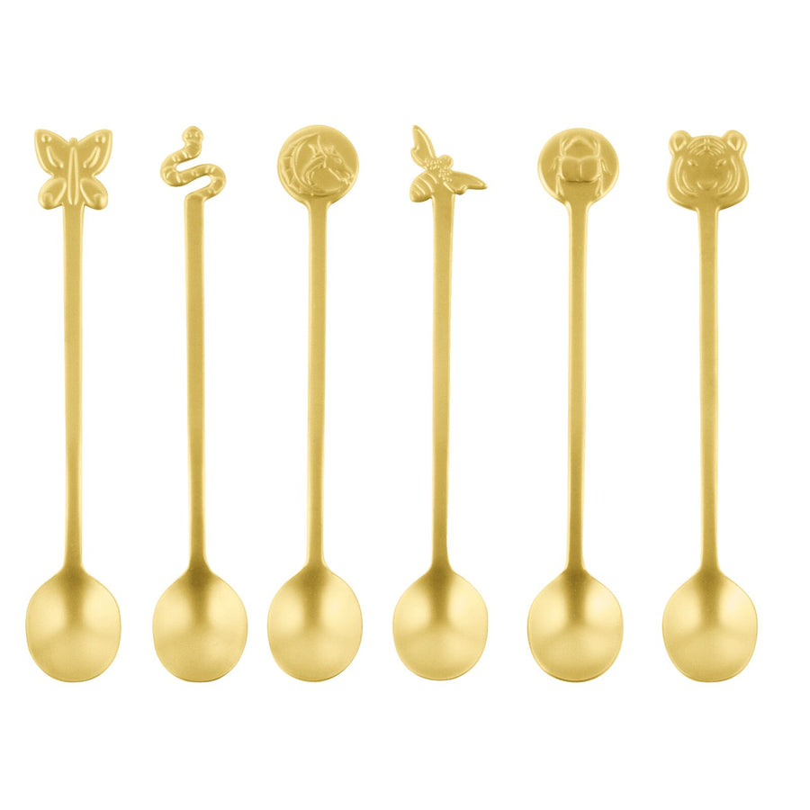 SAMBONET | Fashion Antique PVD Gold Party Spoons 6pcs