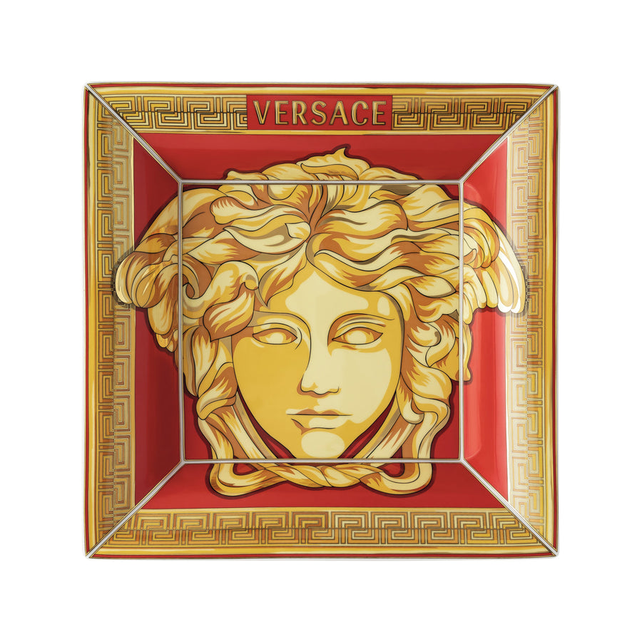 VERSACE | Medusa Amplified Golden Coin Square Bowl 28 cm - Limited Edition