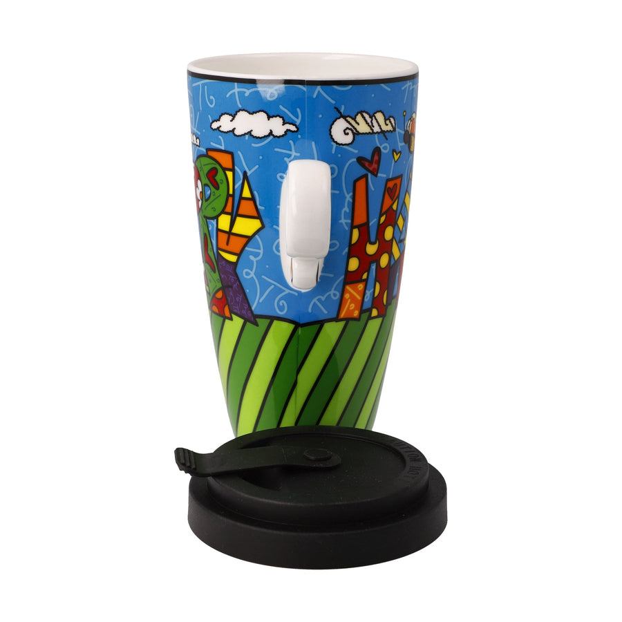 GOEBEL | Happy - Mug To Go 15cm Pop Art Romero Britto