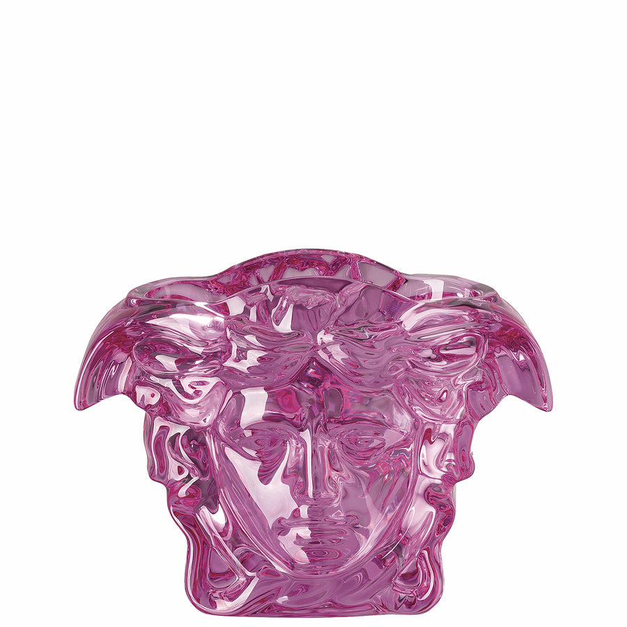 VERSACE | Medusa Grande Pink Crystal Vase 19cm