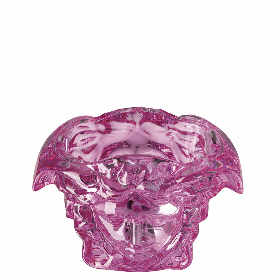 VERSACE | Medusa Grande Pink Crystal Vase 19cm