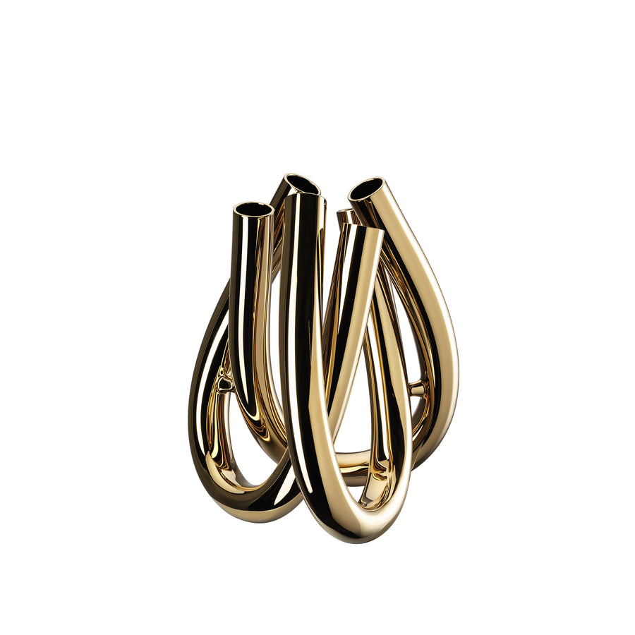 ROSENTHAL | Triu Gold Titanized Glass Vase 22cm
