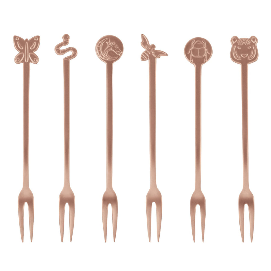 SAMBONET | Fashion Antique PVD Copper Party Forks 6pcs