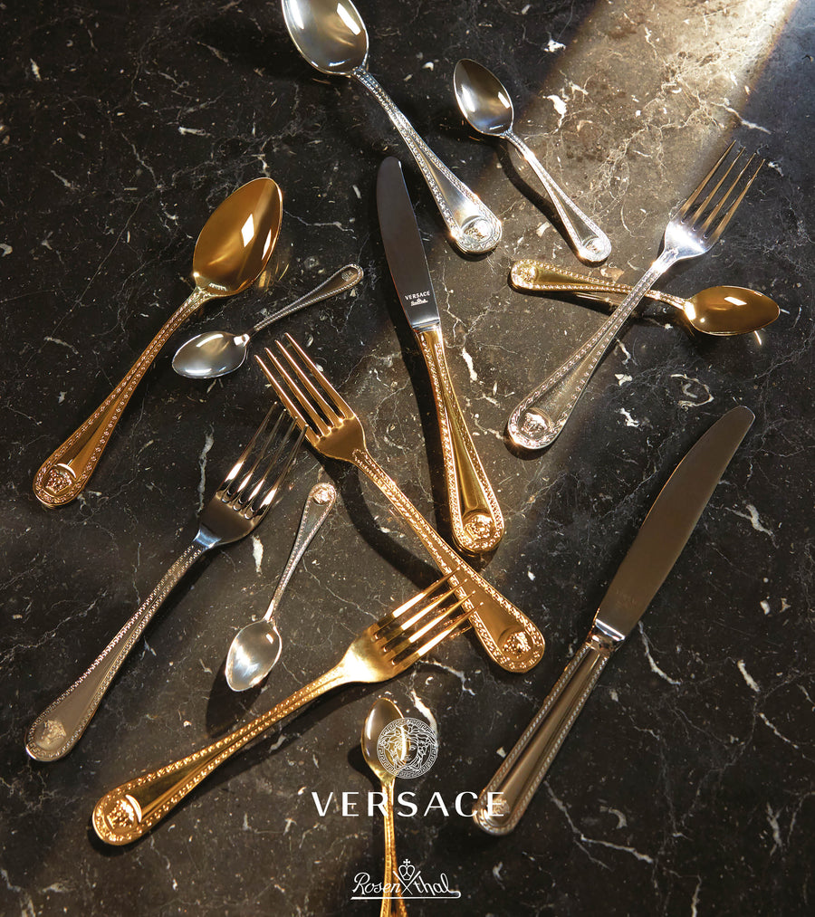 VERSACE | Medusa 24K Gold Plated Dessert Spoon
