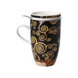 GOEBEL | Tree of Life - Teacup with Lid and Strainer 14cm Artis Orbis Gustav Klimt