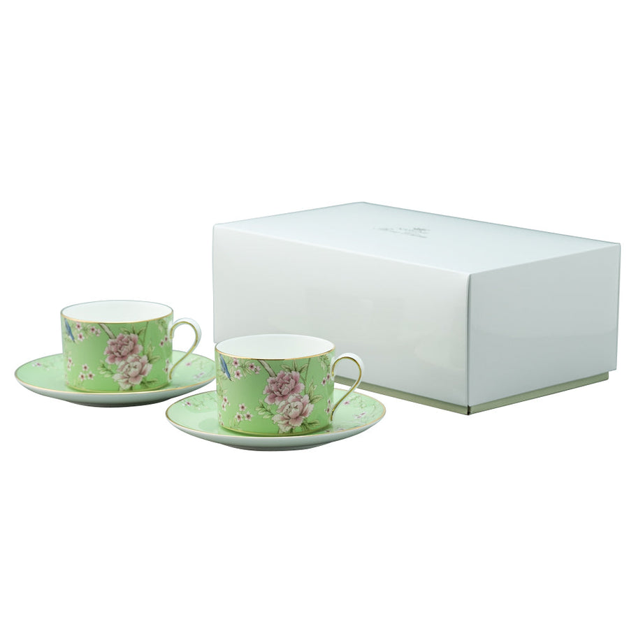 NARUMI | Queen's Garden Green Couple Tea / Coffee Cup & Saucer