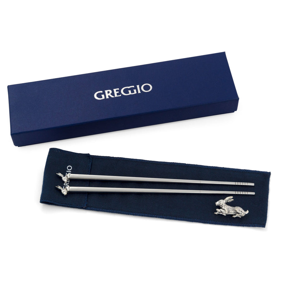 GREGGIO | 鍍銀兔子筷子連筷子座
