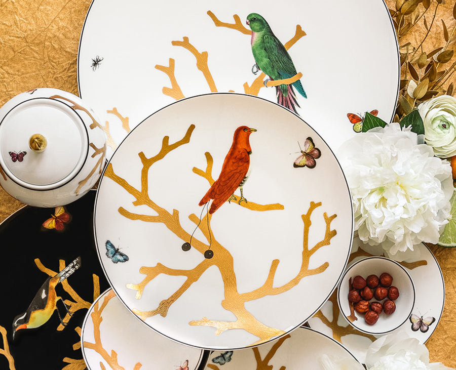 BERNARDAUD | Aux Oiseaux Deep Oval Platter 39cm