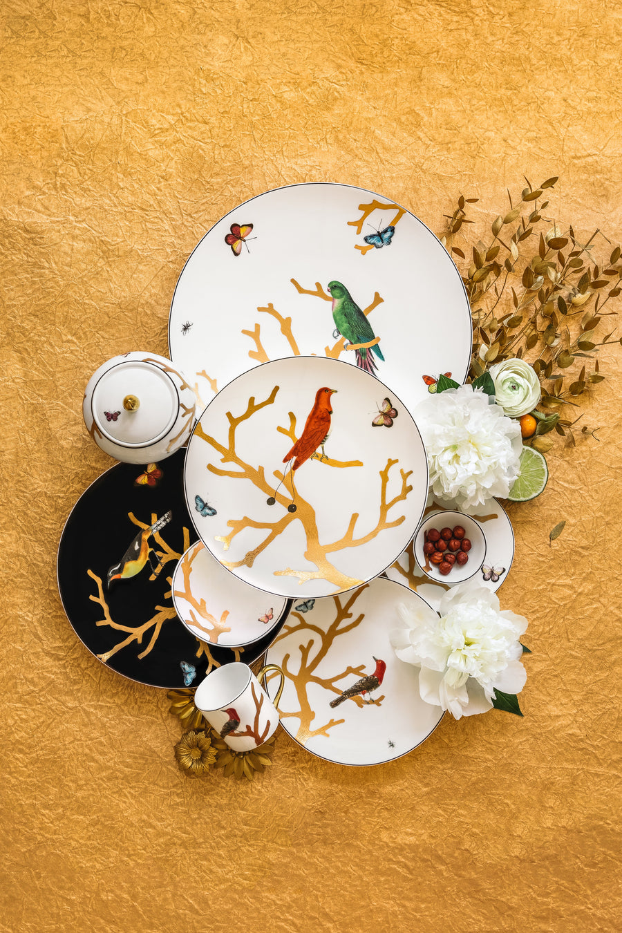 BERNARDAUD | Aux Oiseaux 3 Tier Cake Stand