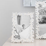 ADDISON ROSS | Silver Leaf & White Flower Frame