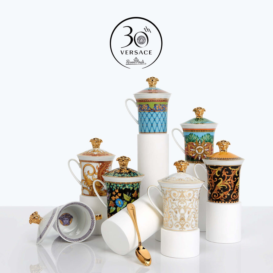 VERSACE | 30 Years Anniversary Mug with Lid - LE ROI SOLEIL