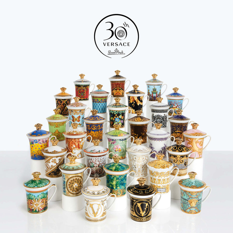 VERSACE | 30 Years Anniversary Mug with Lid - MARQUETERIE