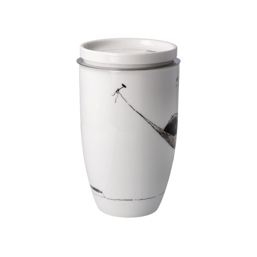 GOEBEL | Just Relax - Teacup with Lid and Strainer 14cm Peter Schnellhardt