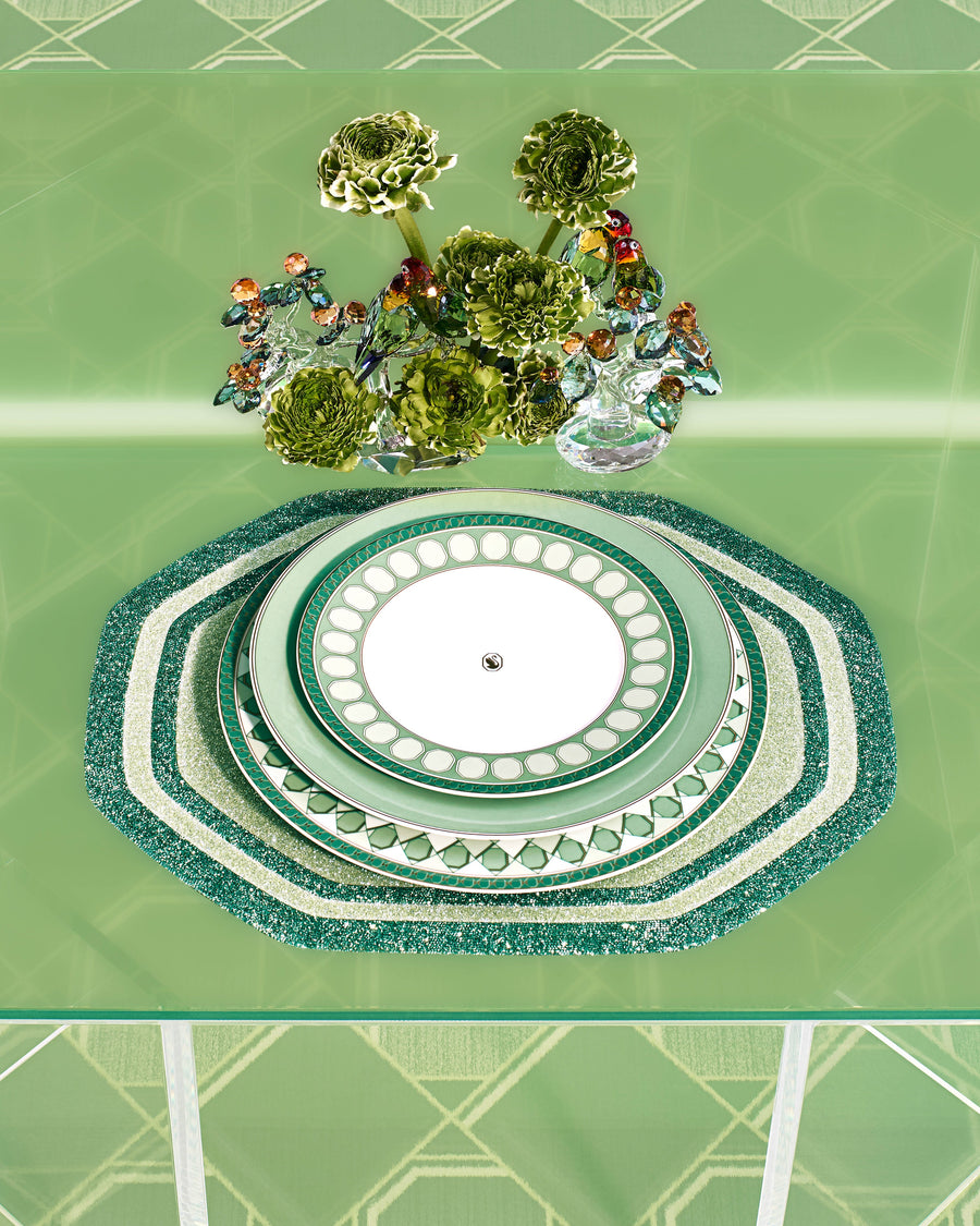 Swarovski | Signum Green Rice Bowl with Lid 12cm